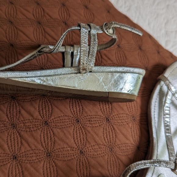 Metallic Silver Sandals - Picture 5 of 7